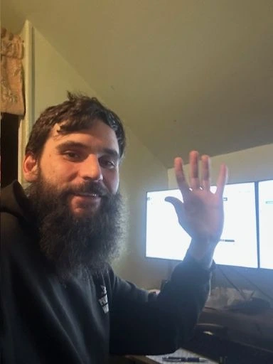 Mike Douglas, SEO specialist and owner of Gerbil SEO, working on keyword generation and SEO search optimization at home.